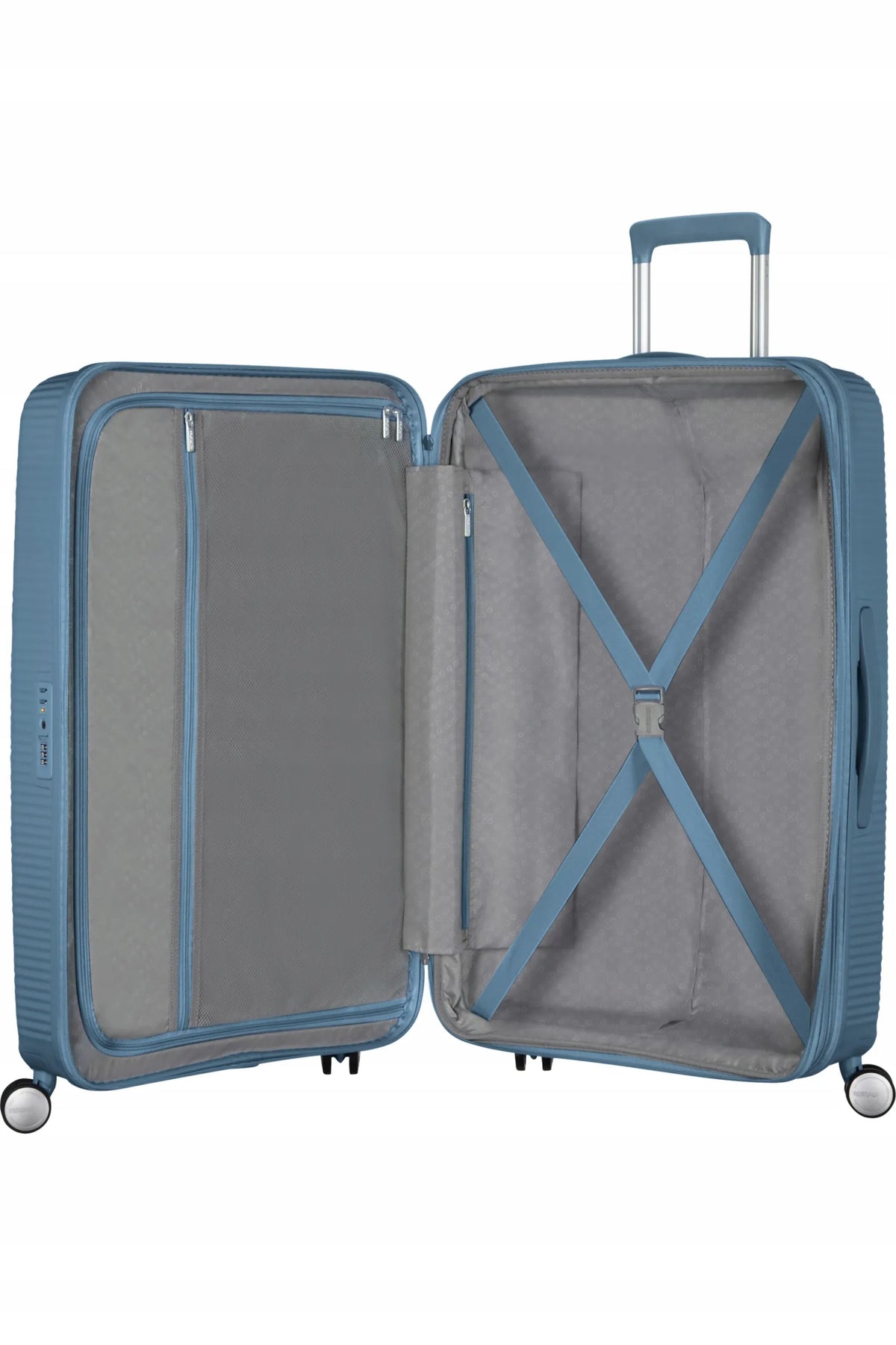 American Tourister Soundbox 67/24 TSA EXP vidutinio dydžio lagaminas, Stone Blue