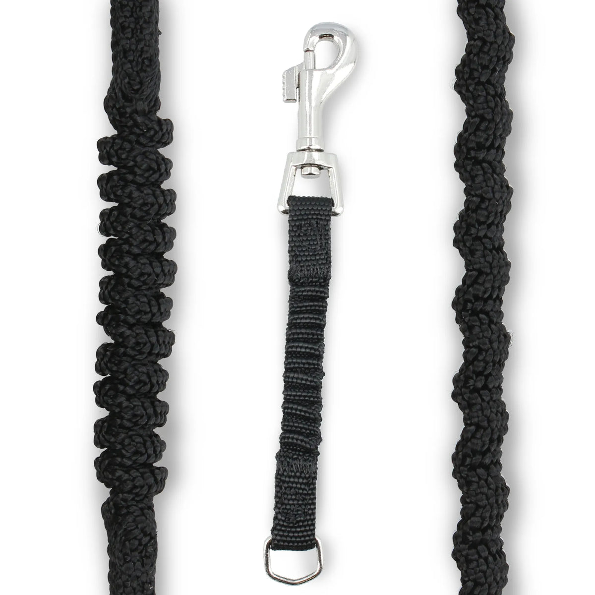 Amortizuojantis pavadėlio intarpas XS–S mažam trūkčiojančiam šuniui, 16 cm, juodas