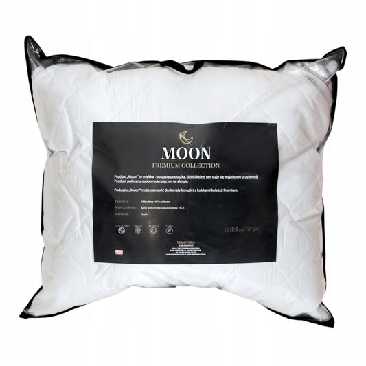 Antialerginė pagalvė 70x80 didelė dygsniuota balta pūkuota MOON