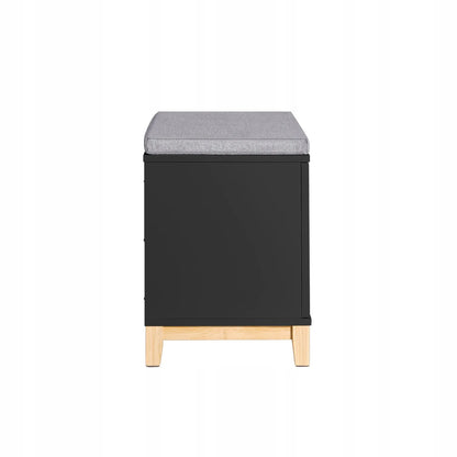 Apmušta batų spintelė su suoliuku, 90x34 cm, FSR117-SCH