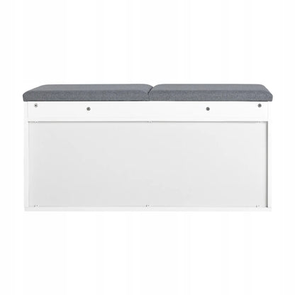 Apmuštas batų suoliukas su sėdyne lentyna 100x34x48cm FSR96-W