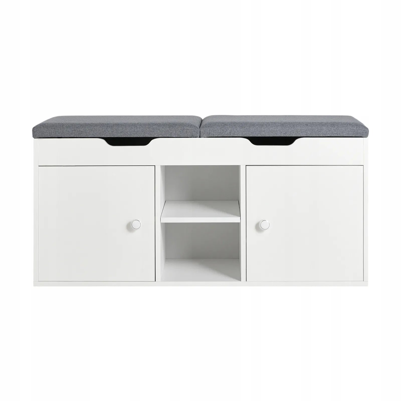Apmuštas batų suoliukas su sėdyne lentyna 100x34x48cm FSR96-W