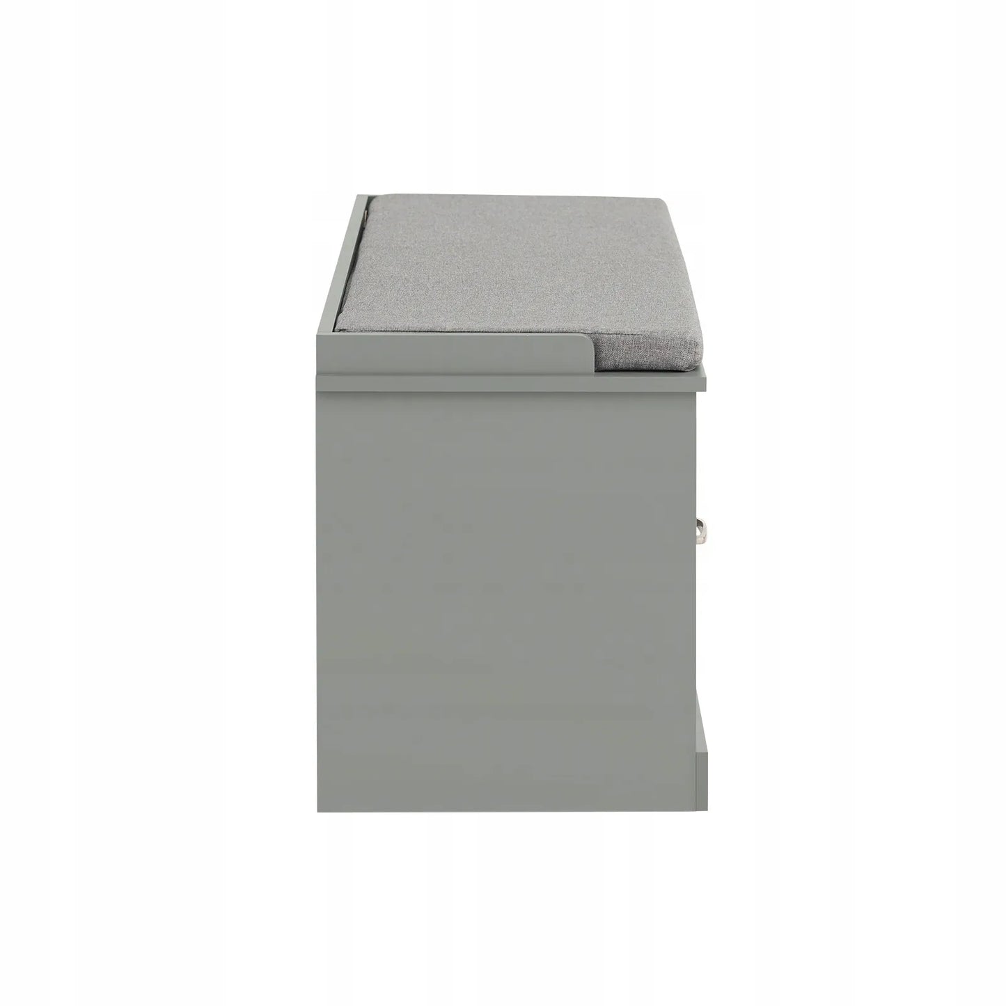 Apmuštas suoliukas batų dėžė pilka su 2 durelėmis 98x37x49cm FSR131-HG