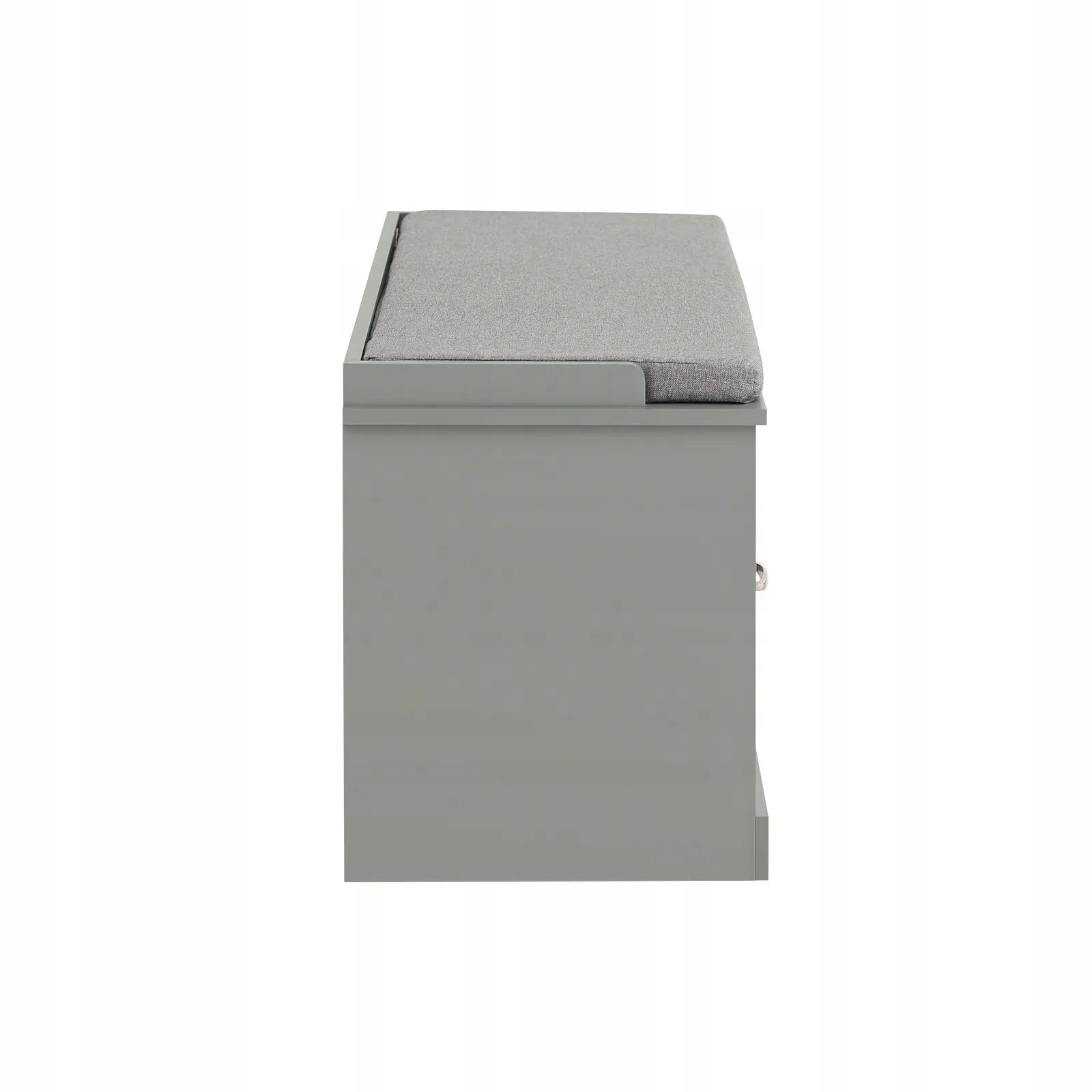 Apmuštas suoliukas batų dėžė pilka su 2 durelėmis 98x37x49cm FSR131-HG