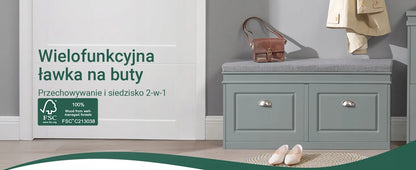 Apmuštas suoliukas batų spintelė prieškambariui 104cm FSR64-HG