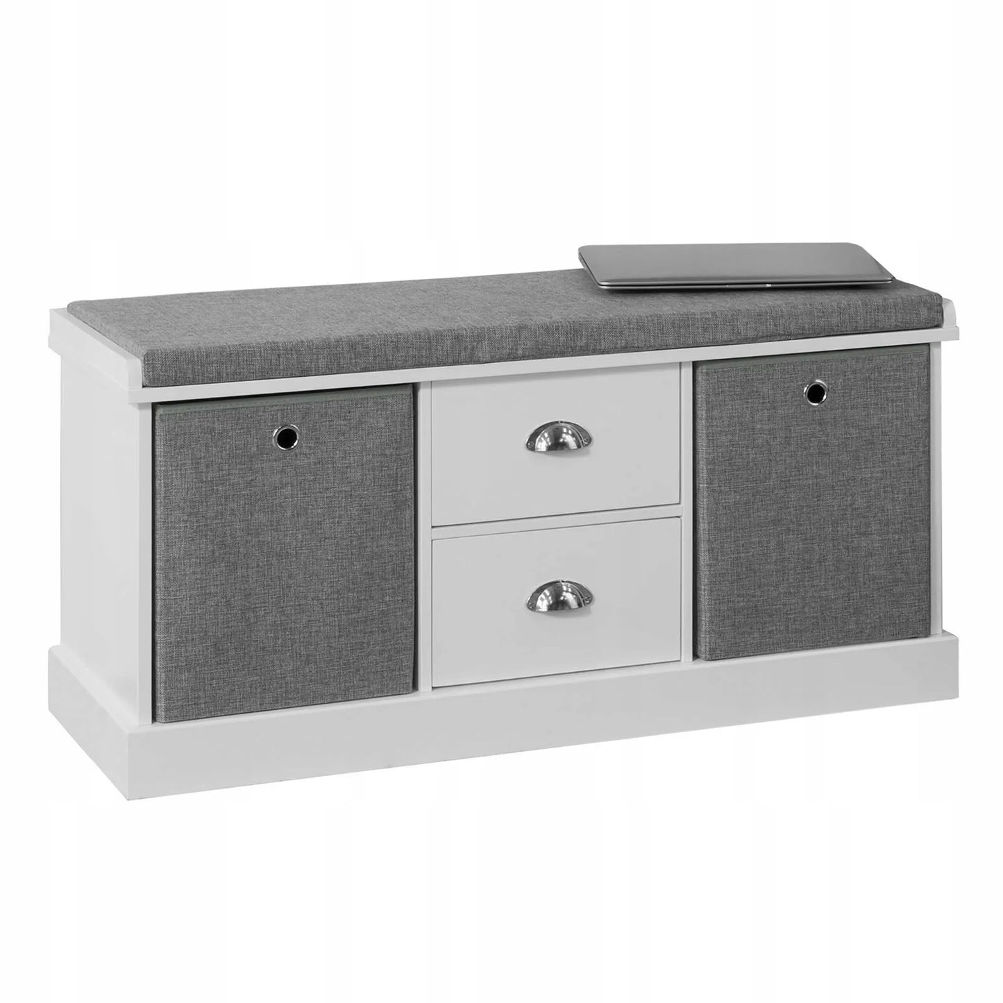 Apmuštas suoliukas batų spintelė su 2 krepšiais ir 2 stalčiais 100x35x50cm FSR66-HG