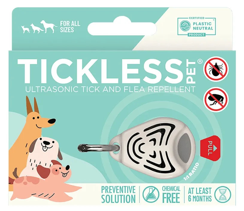 Apsauga nuo erkių ir blusų šunims TICKLESS PET smėlio spalvos