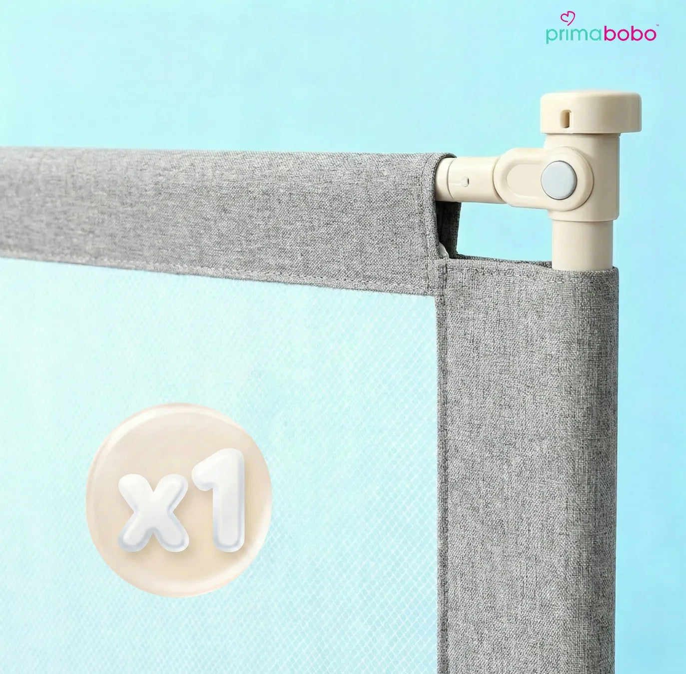 Apsauginis lovos barjeras PRIMABOBO CLASSIC 200 cm, pilkas