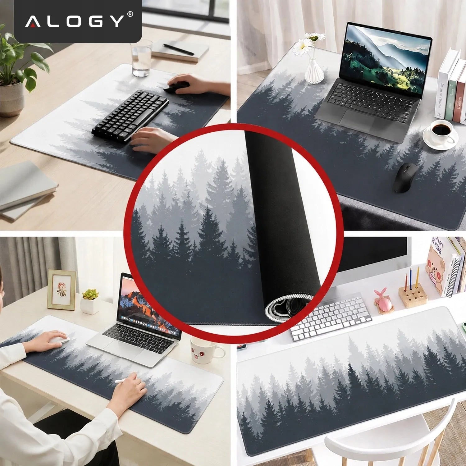 Apsauginis stalo kilimėlis, pelės ir klaviatūros kilimėlis 80x40 cm, žaidimų kilimėlis