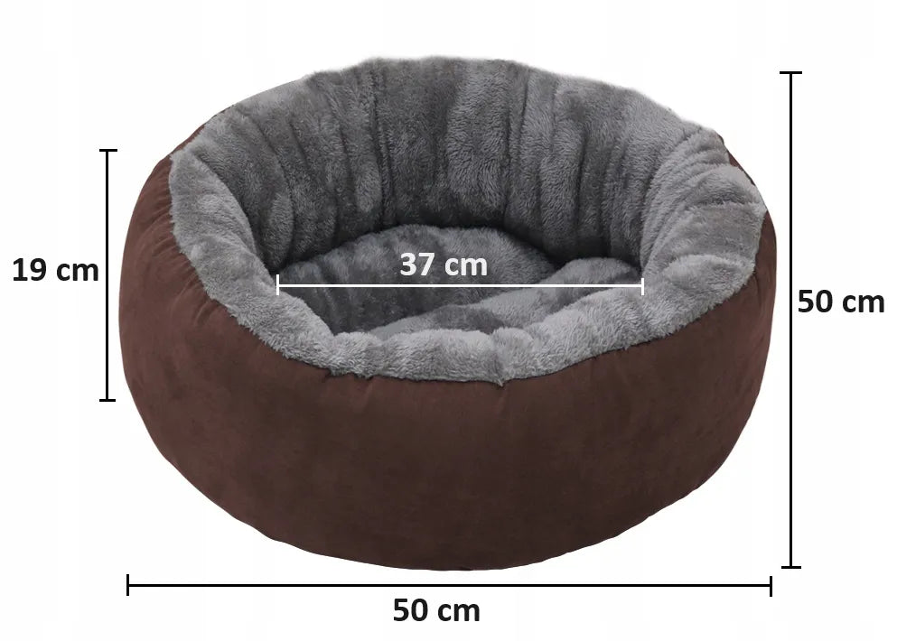 Apvalus guolis šunims ir katėms 50x50x19 cm, sofa, dydis M