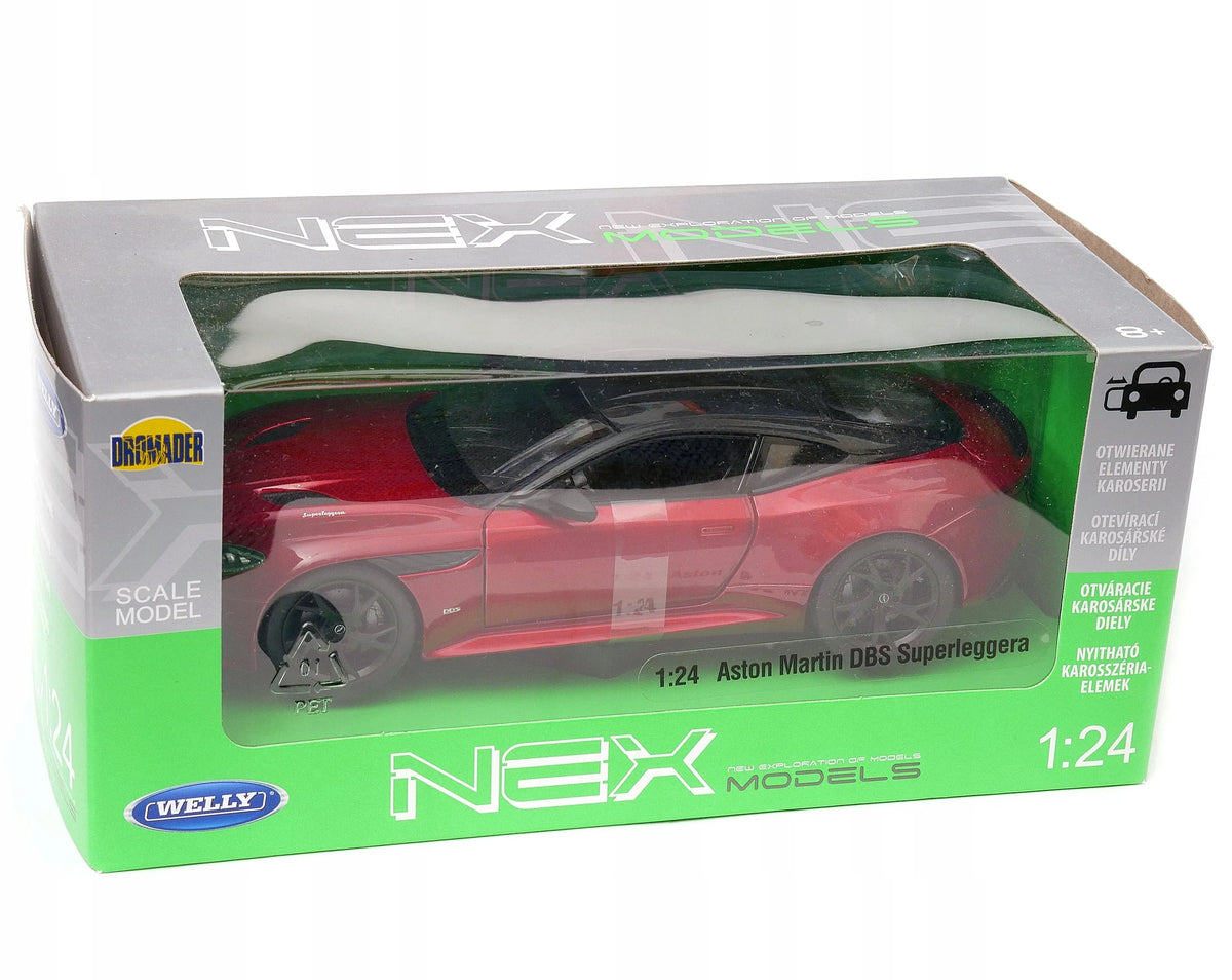 Aston Martin DBS Superleggera 1:24 WELLY, raudonas, 24095