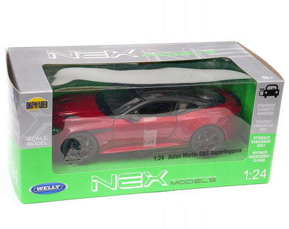 Aston Martin DBS Superleggera 1:24 WELLY, raudonas, 24095