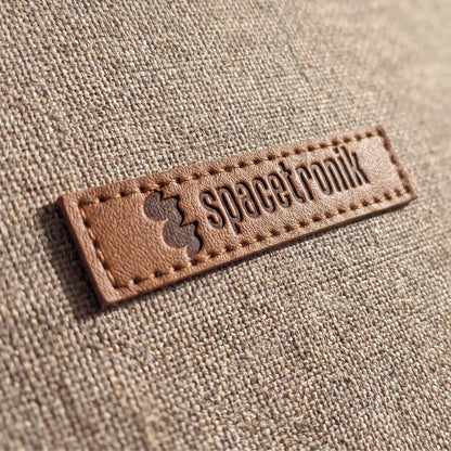 Atidaromas sulankstomas minkštas pufas su daiktadėže, smėlio spalvos, Spacetronik