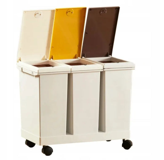 Atliekų rūšiavimo šiukšliadėžė 3-in-1 60l (F003)