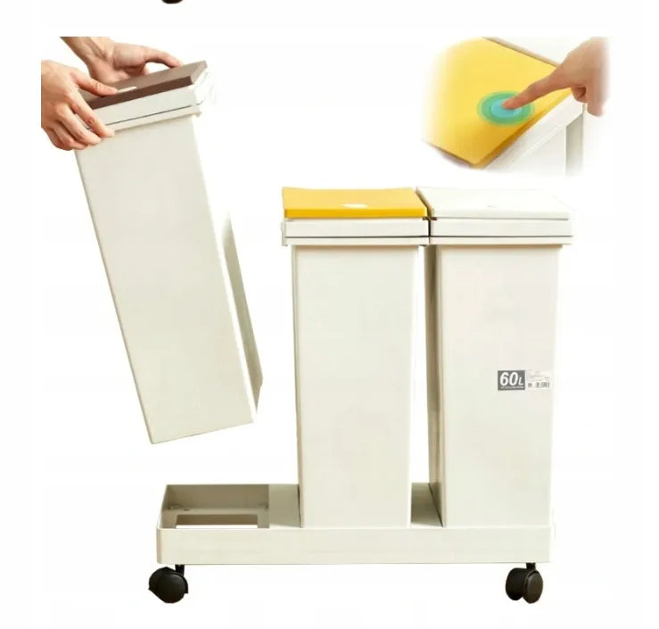 Atliekų rūšiavimo šiukšliadėžė 3-in-1 60l (F003)