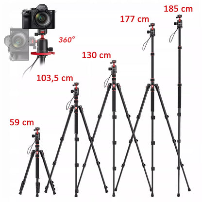 Atverčiamas trikojis ULANZI TT31 su tvirta panoramine galvute, keliamoji galia 4 kg
