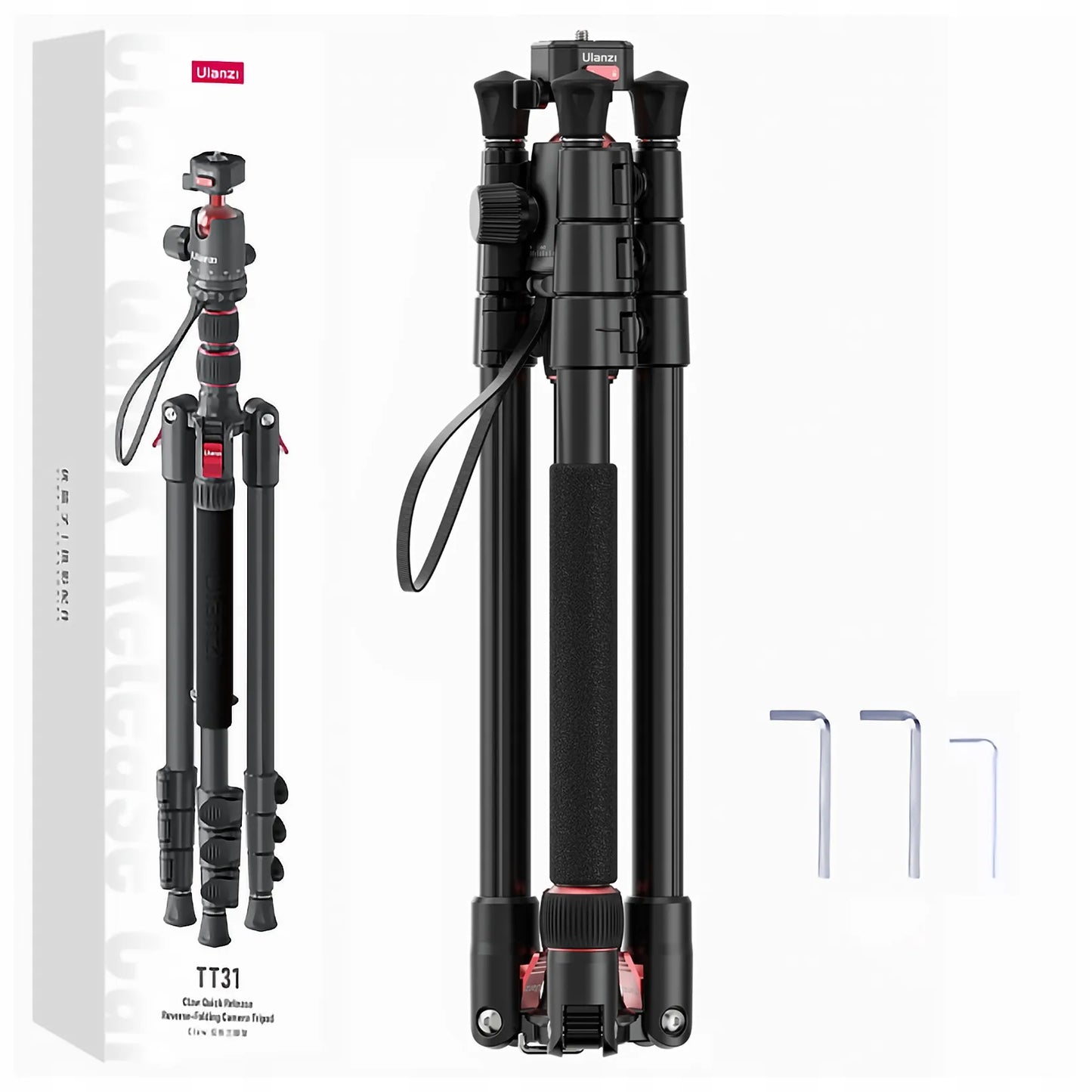 Atverčiamas trikojis ULANZI TT31 su tvirta panoramine galvute, keliamoji galia 4 kg