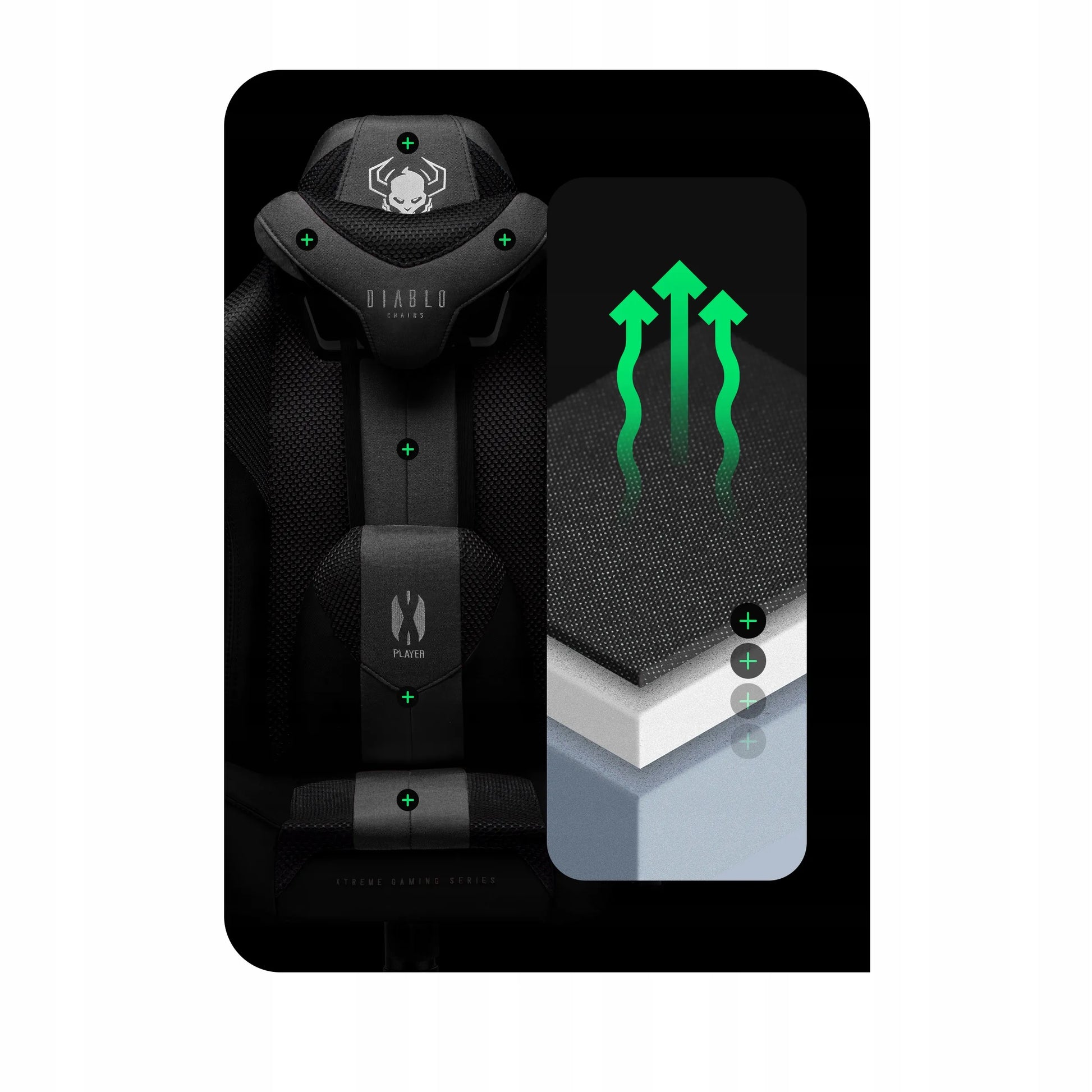 Audinio žaidimų kėdė DIABLO X-Player 2.0 Normal Size: juoda