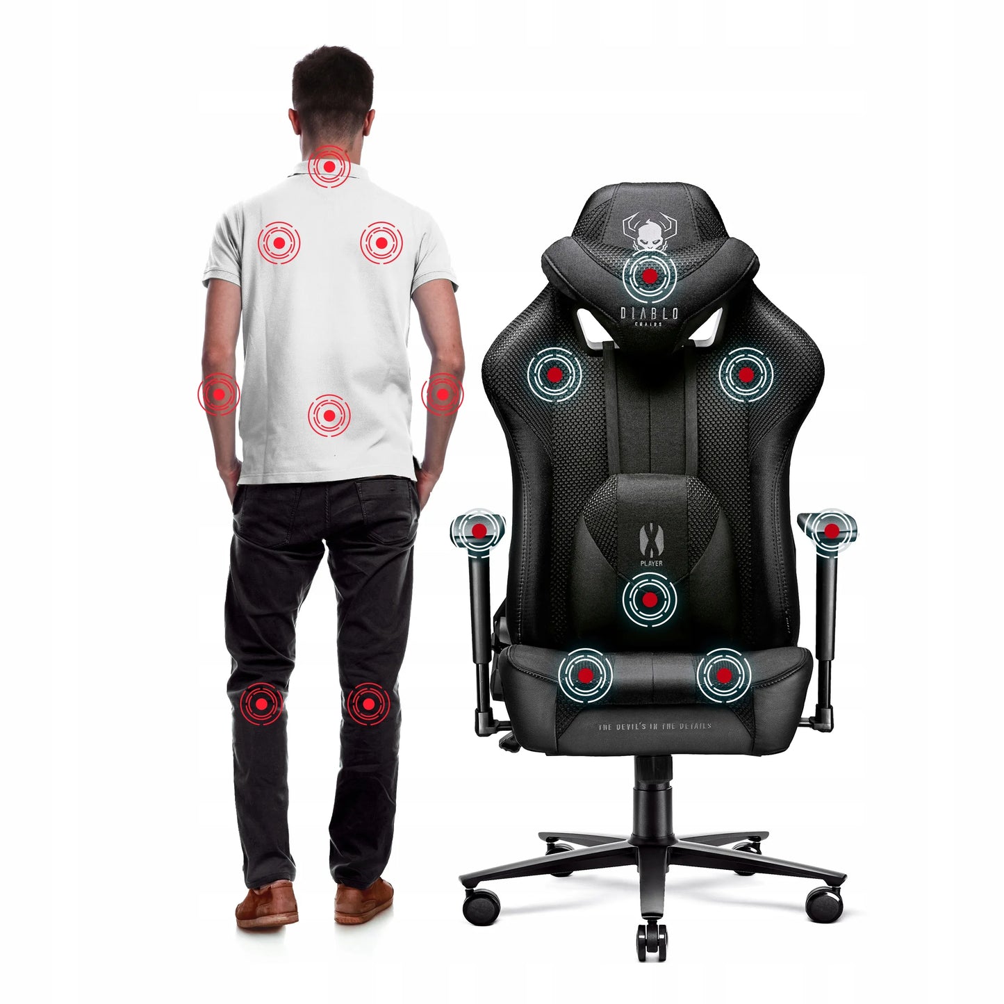 Audinio žaidimų kėdė DIABLO X-Player 2.0 Normal Size: juoda