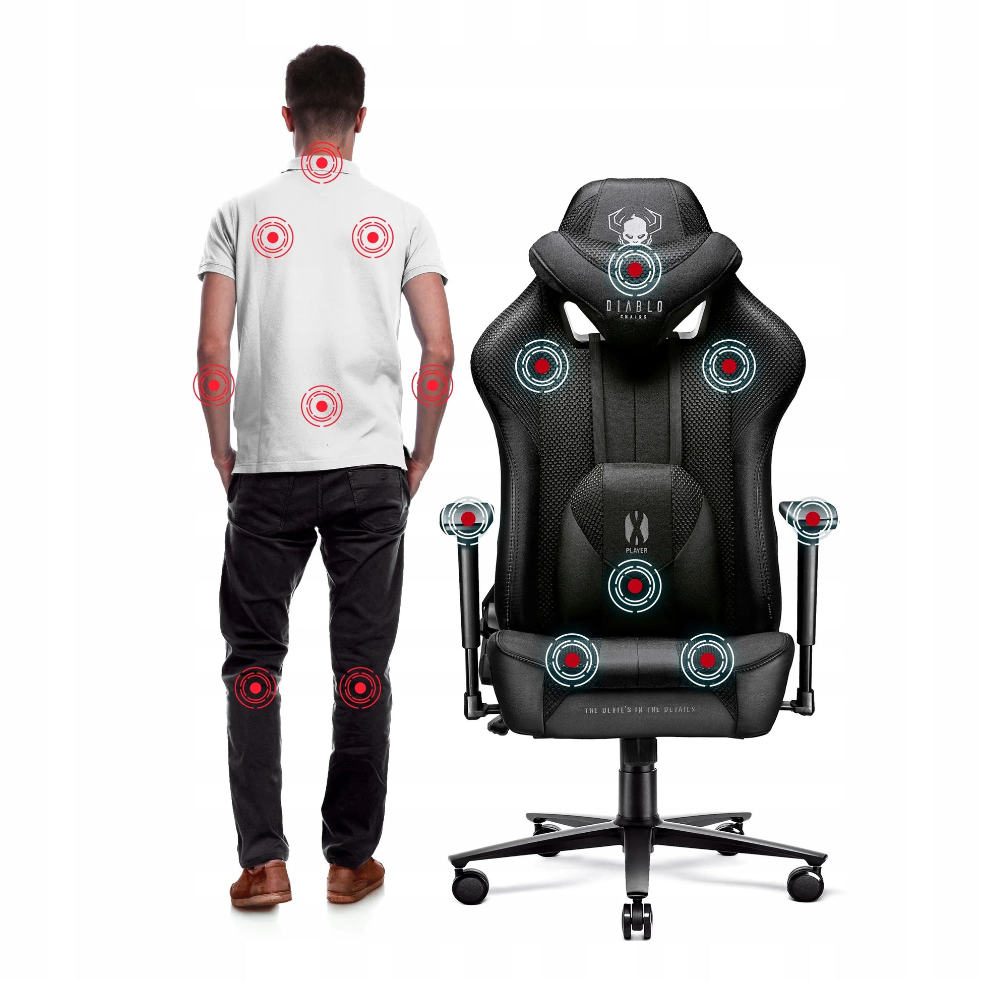 Audinio žaidimų kėdė DIABLO X-Player 2.0 Normal Size: juoda