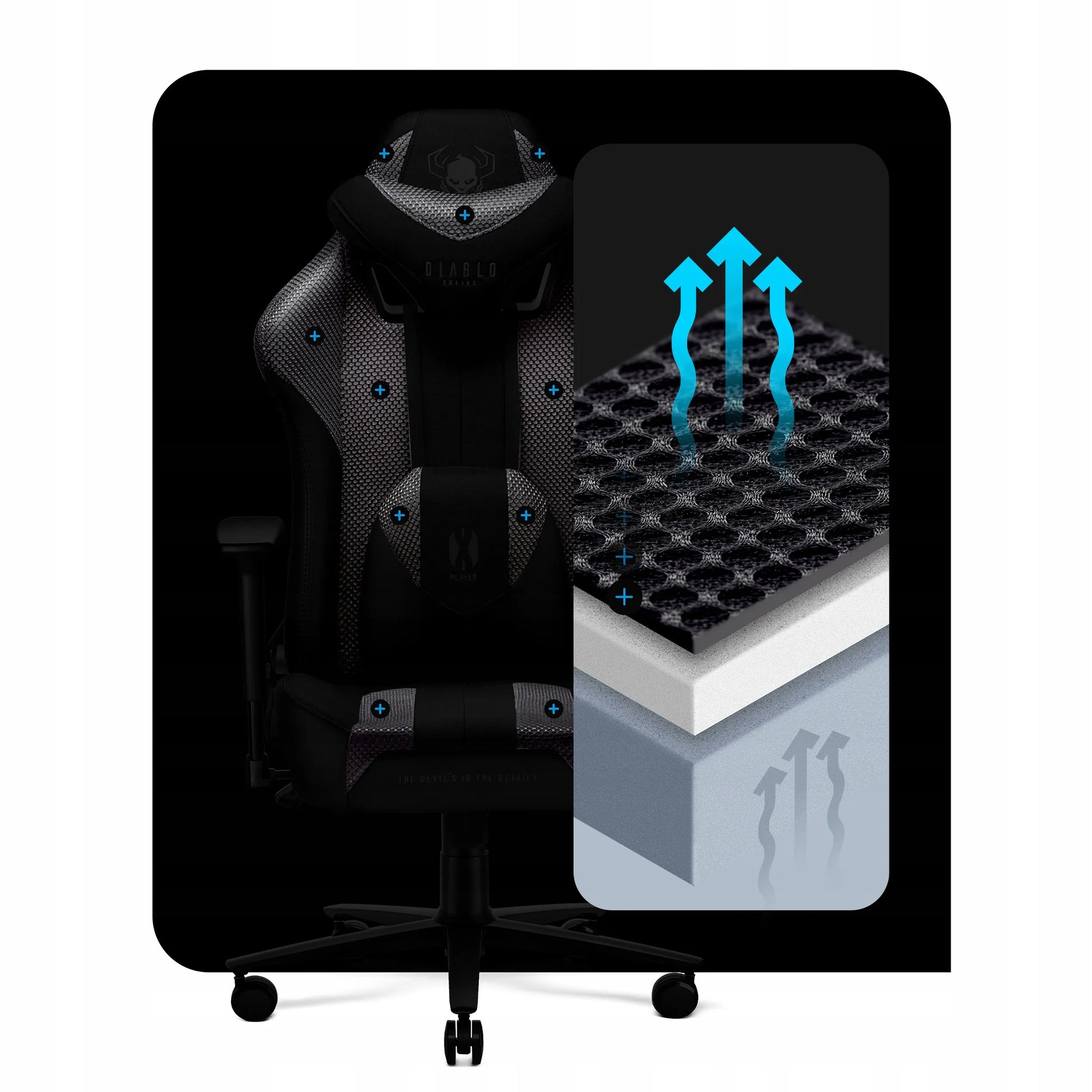 Audinio žaidimų kėdė DIABLO X-Player 2.0 Normal Size: juoda