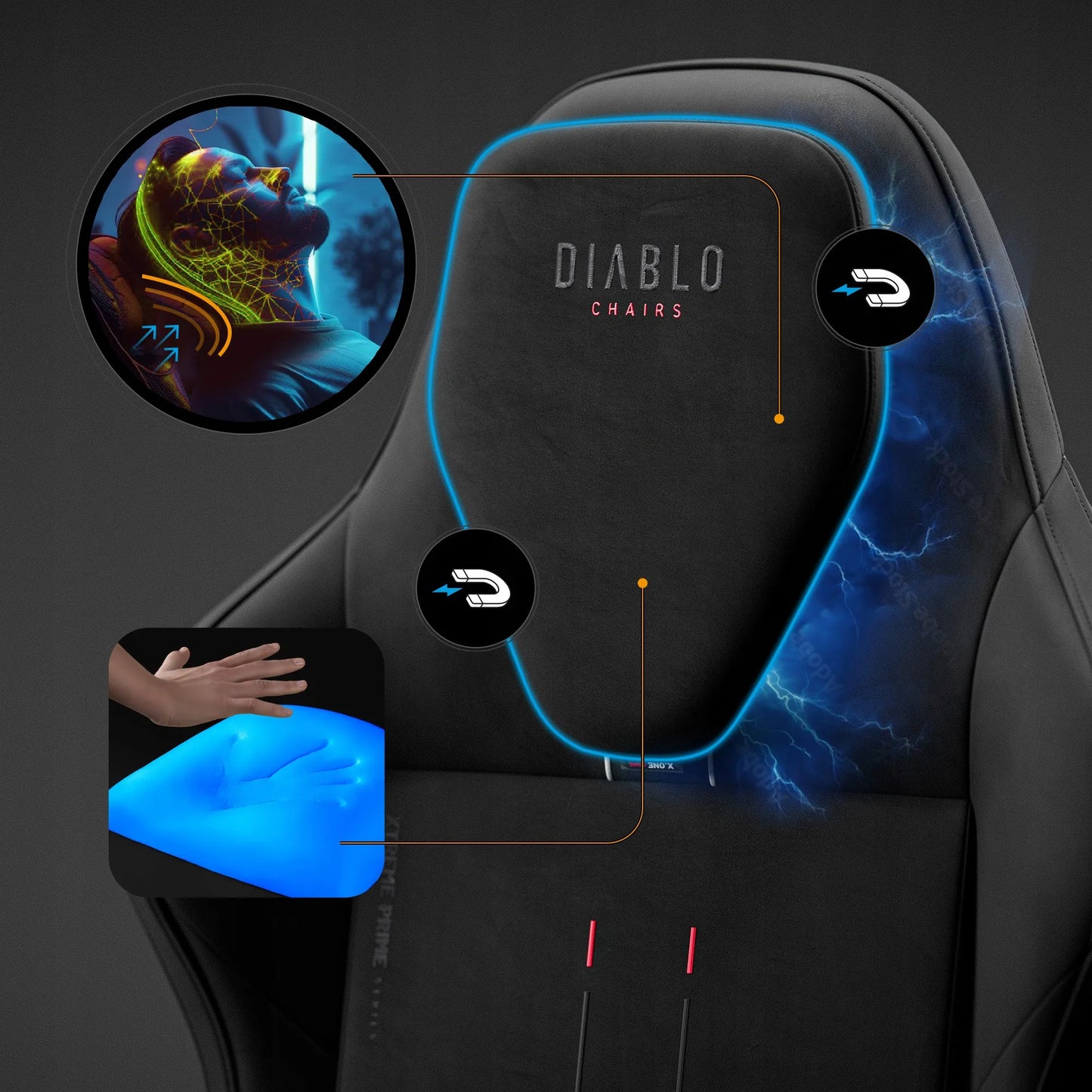 Audinio žaidimų kėdė DIABLO X.One PRIME Normal Size, Burned Black