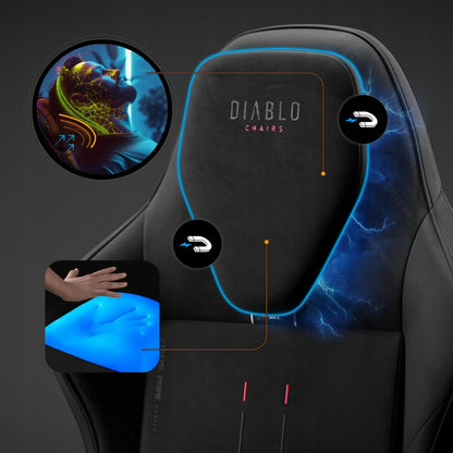 Audinio žaidimų kėdė DIABLO X.One PRIME Normal Size, Burned Black