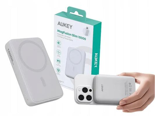 AUKEY PB-MS04 belaidis MagSafe išorinis akumuliatorius (powerbank), 10000 mAh, 20W, USB-C
