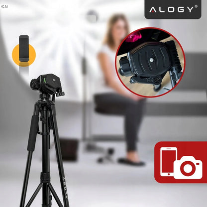 Aukštas 180 cm fotografinis trikojis fotoaparatui, kamerai ir išmaniajam telefonui su priedais