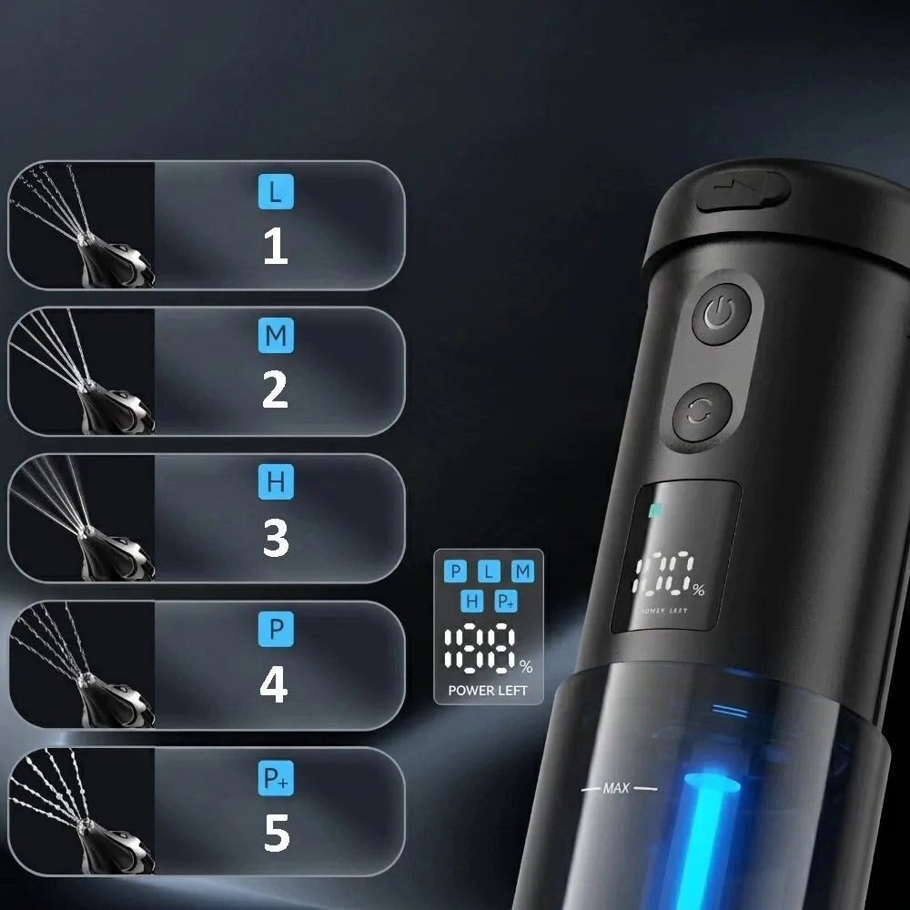 Ausų sieros šalinimo irigatorius, ausų valymo prietaisas, 5 režimai, 10 antgalių, USB-C