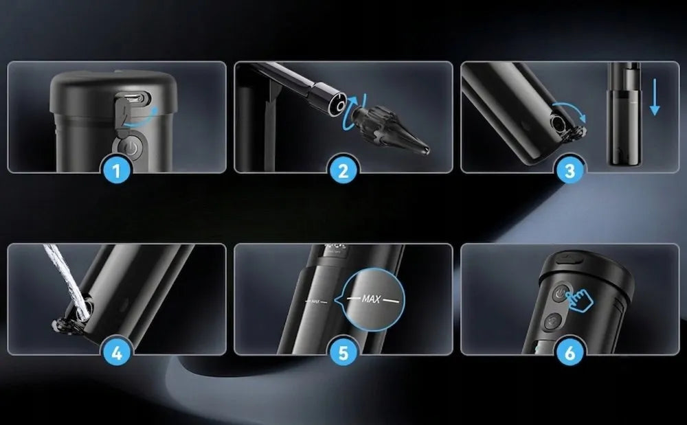 Ausų sieros šalinimo irigatorius, ausų valymo prietaisas, 5 režimai, 10 antgalių, USB-C