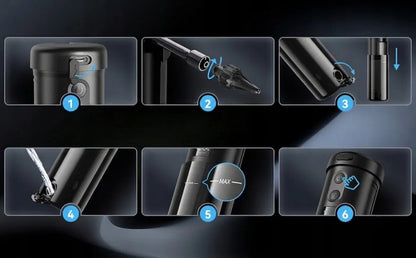 Ausų sieros šalinimo irigatorius, ausų valymo prietaisas, 5 režimai, 10 antgalių, USB-C