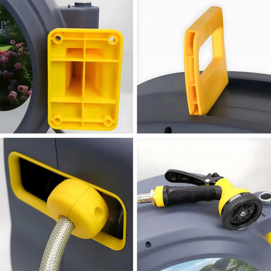 Automatinė sodo žarnos ritė 20 m + 2 m 1/2" su purkštuvu 8F