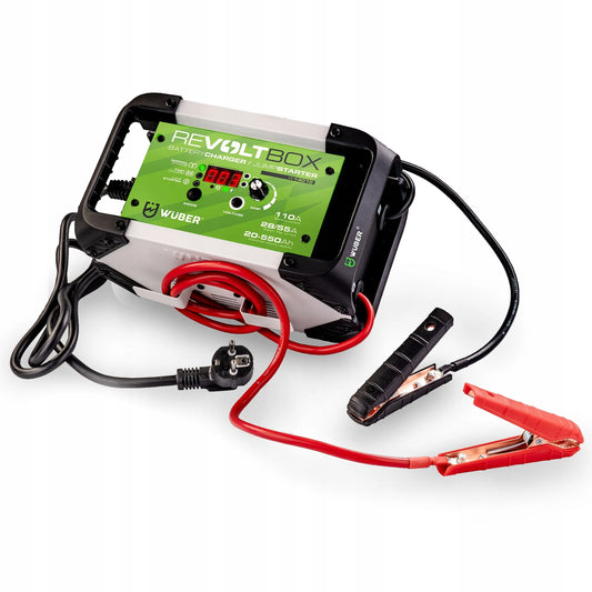 Automatinis automobilinis akumuliatorių įkroviklis su paleidimo funkcija 110A booster Wuber W14015
