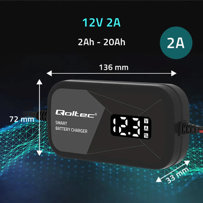 Automatinis automobilinis įkroviklis su elementų regeneravimo funkcija 12V AGM GEL