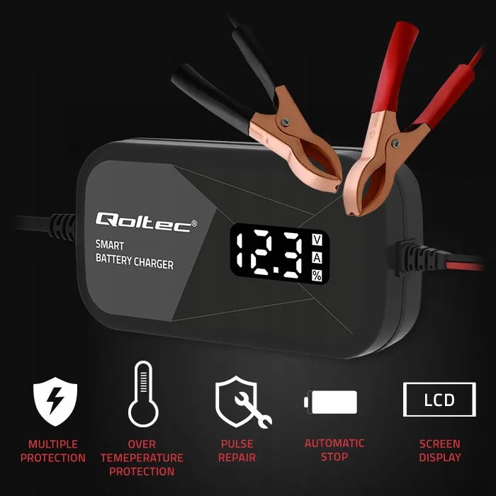 Automatinis automobilinis įkroviklis su elementų regeneravimo funkcija 12V AGM GEL