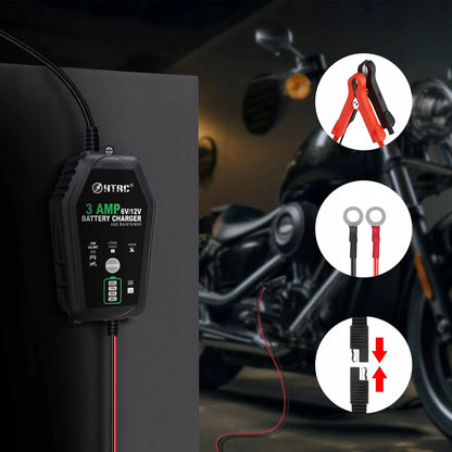 Automatinis automobilio akumuliatoriaus įkroviklis LCD 6V 12V 3A