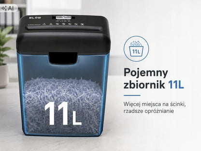 Automatinis „BLOW“ dokumentų naikiklis, 11 l, iki 6 lapų