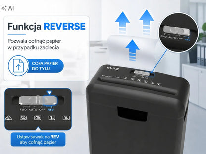 Automatinis „BLOW“ dokumentų naikiklis, 11 l, iki 6 lapų