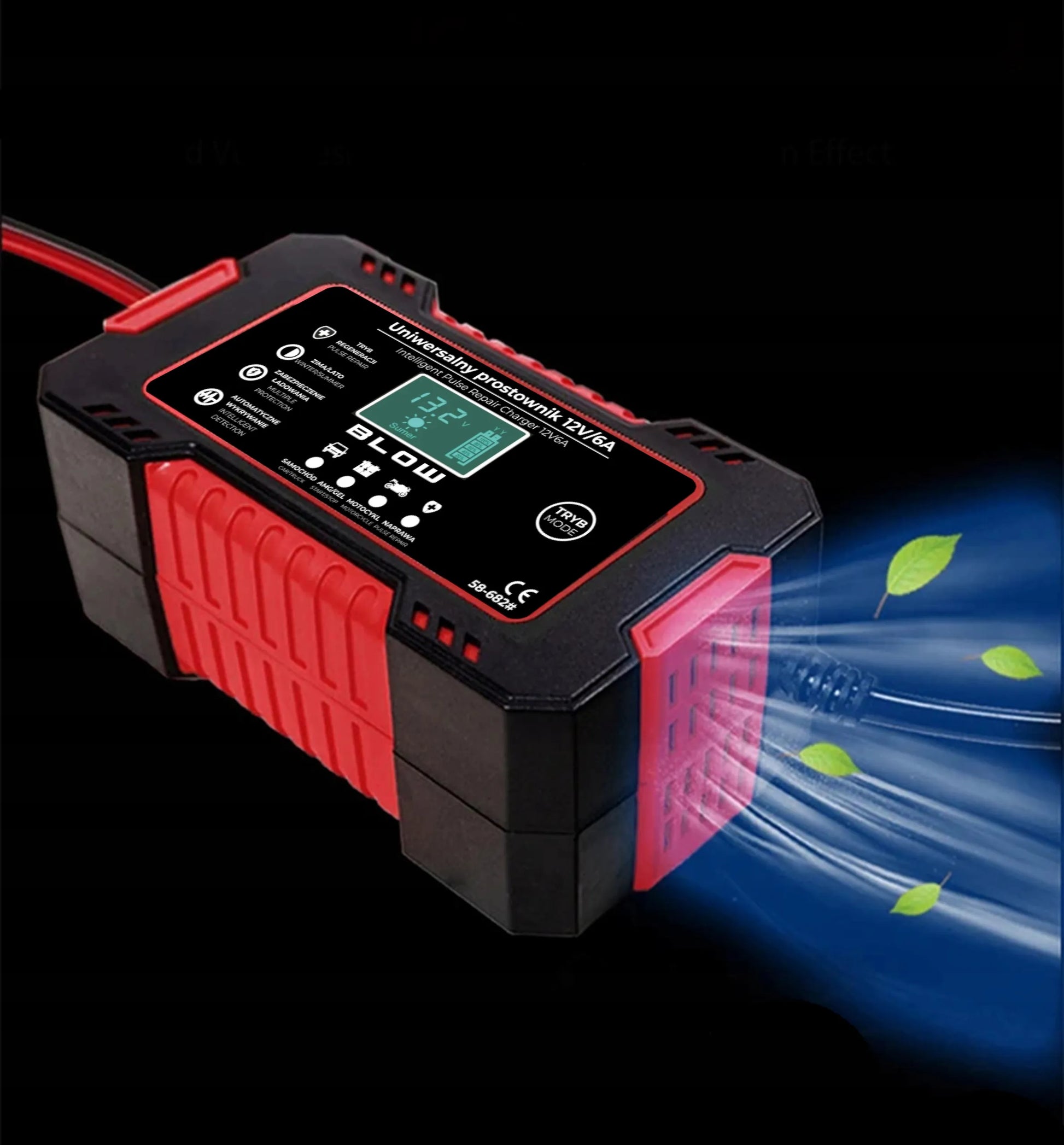 Automatinis išmanusis akumuliatoriaus įkroviklis BLOW LCD 12V 6A