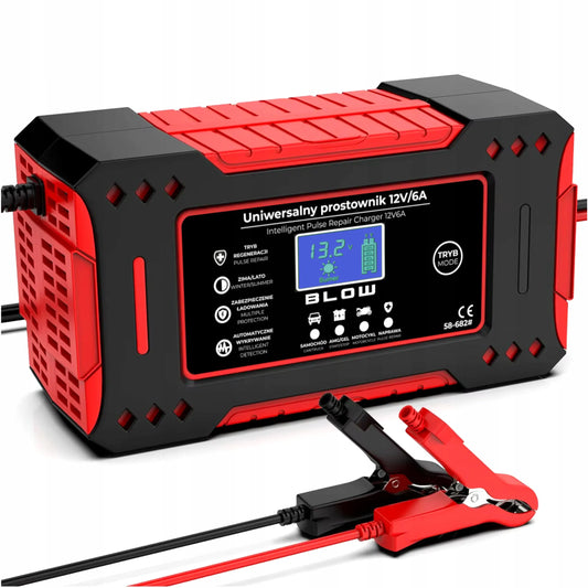 Automatinis išmanusis akumuliatoriaus įkroviklis BLOW LCD 12V 6A