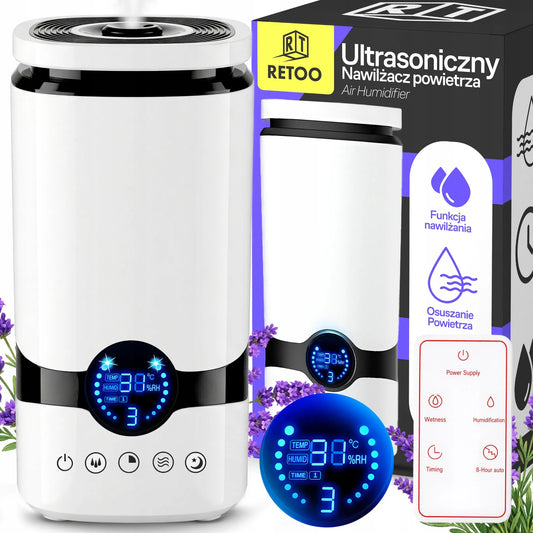 Automatinis oro drėkintuvas RETOO E682 + aromaterapija 2 viename kvapų difuzorius