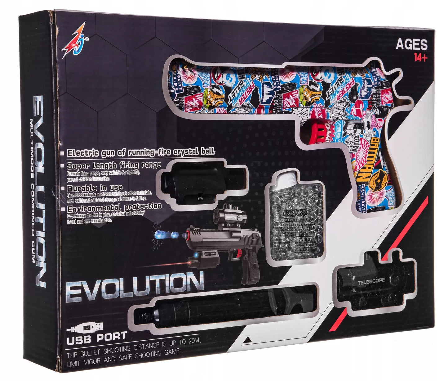 Automatinis pistoletas DEAGLE CS vandeniniams gelio rutuliukams 7-8 mm