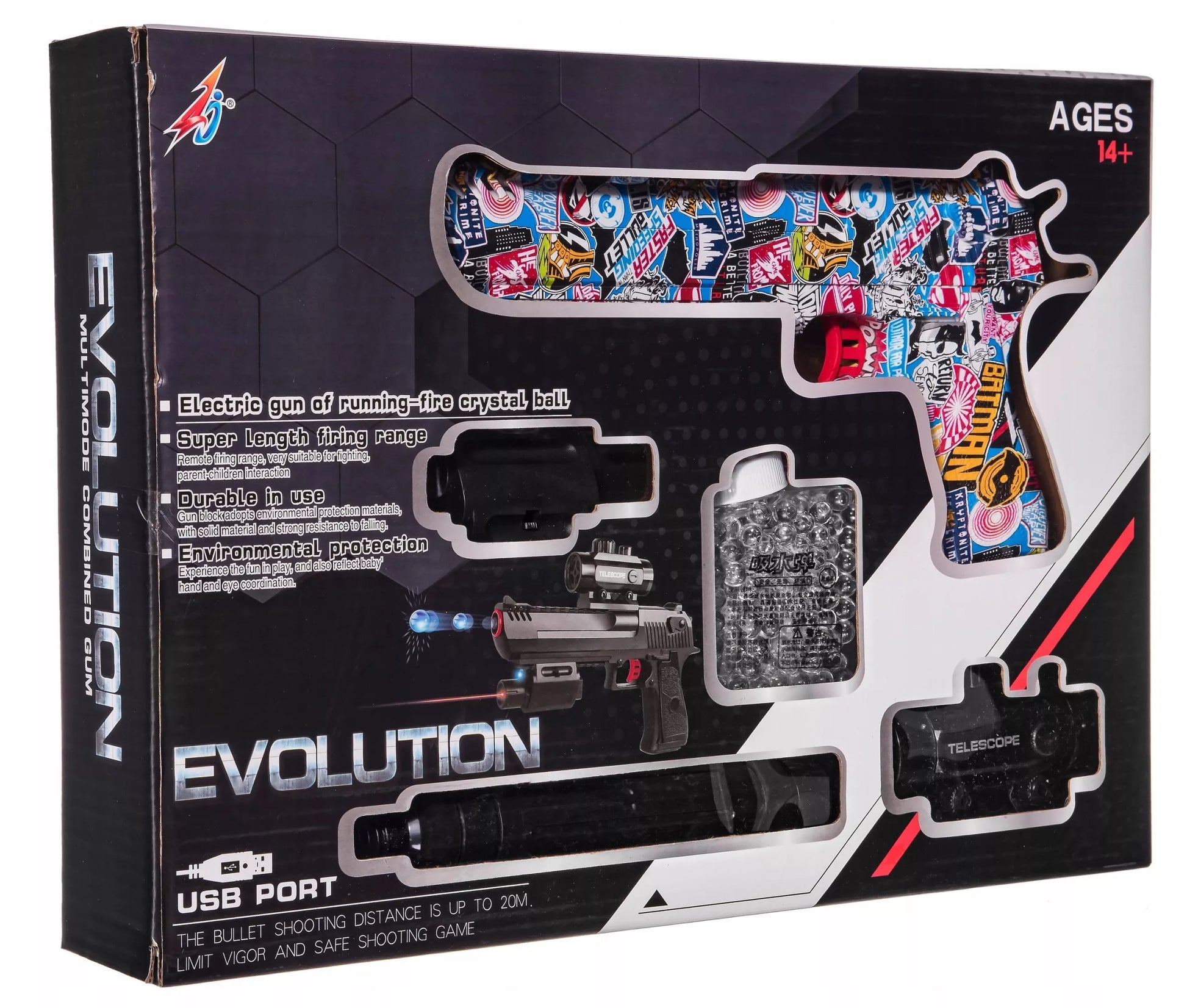 Automatinis pistoletas DEAGLE CS vandeniniams gelio rutuliukams 7-8 mm