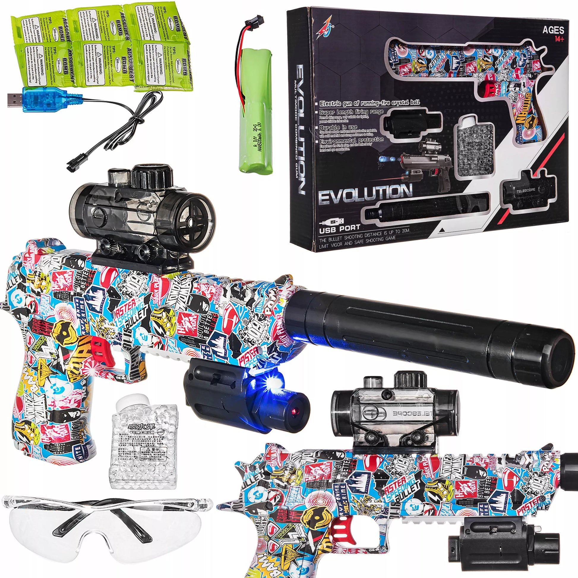 Automatinis pistoletas DEAGLE CS vandeniniams gelio rutuliukams 7-8 mm