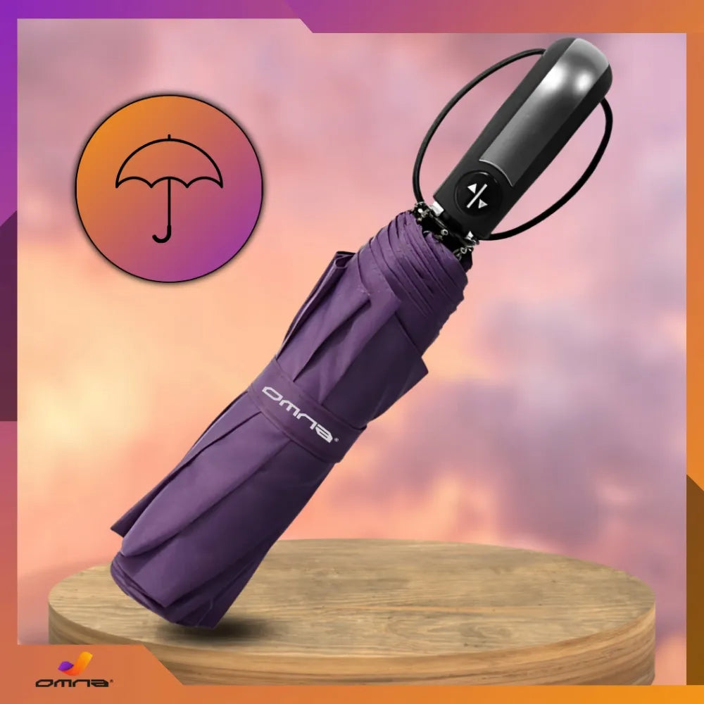 Automatinis skėtis Omna U1 XL sulankstomas su dėklu, violetinis