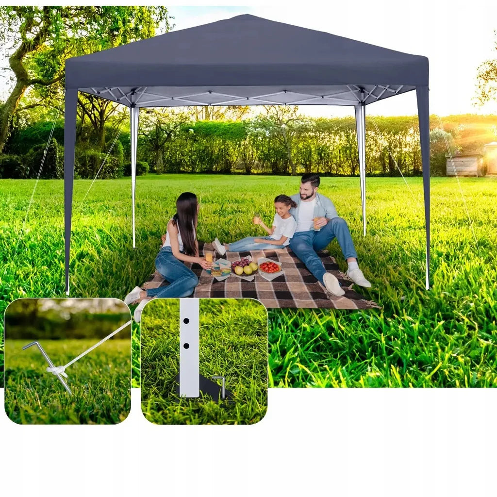 Automatinis sodo paviljonas prekybinė palapinė 3 × 3 m su 4 sienelėmis
