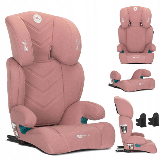 Automobilinė kėdutė „Lorelli Speed GT“, 15–36 kg, ISOFIX, i-Size, 100–150 cm, rožinė