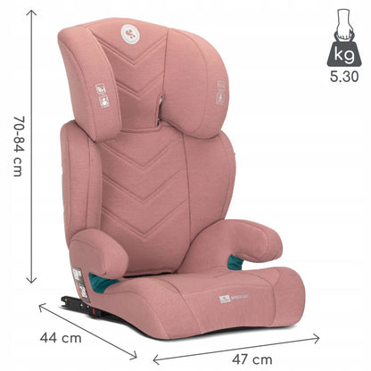 Automobilinė kėdutė „Lorelli Speed GT“, 15–36 kg, ISOFIX, i-Size, 100–150 cm, rožinė
