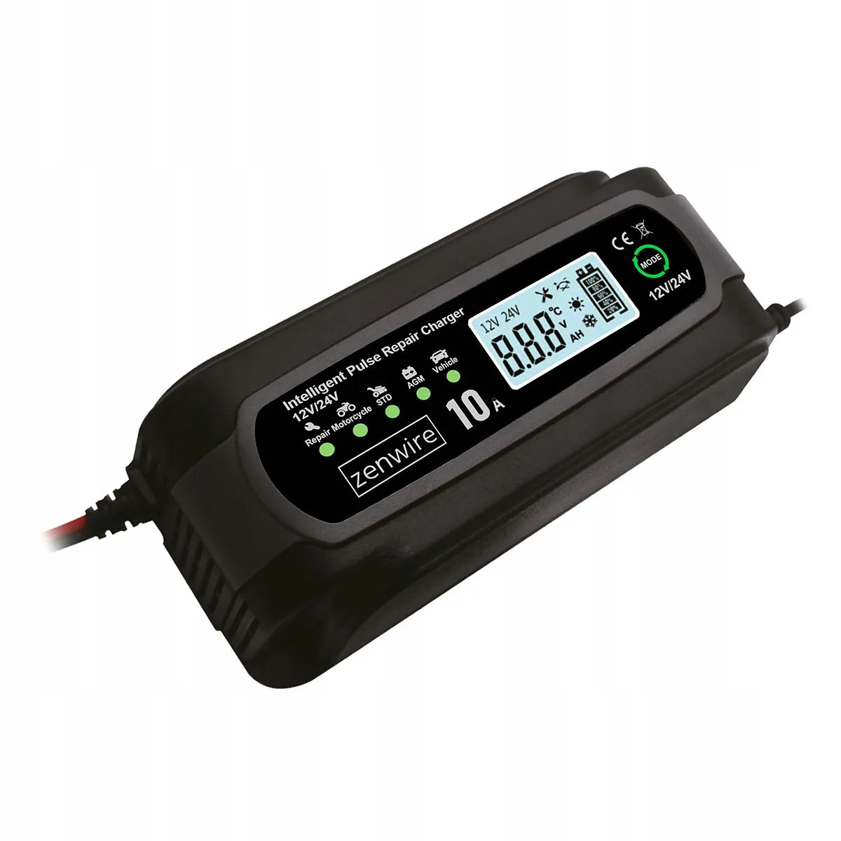 Automobilinis akumuliatorių įkroviklis su remonto funkcija 12V 24V 10A